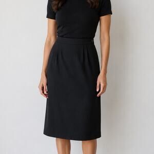Peabody House Black Midi Pencil Skirt